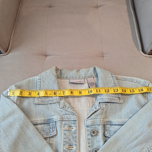 Fitted light blue denim jacket best fit 10/12 - Picture 8 of 11